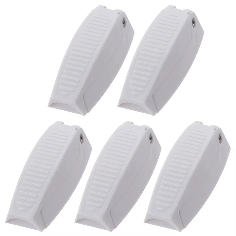 5Pcs RV Door Holder, White Universel RV Door Hatch Clips Camper Door Latch Baggage Door Catch Replacement for RV, Travel Trailer