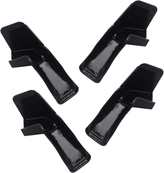 RV Gutter Spout Rainwater Extenders | Guides Rainwater Away, Actively Reduces Dirt and Black Streaks on Your RV | Preserving Your RV Exterior | Includes 2 Left & 2 Right Units | Black