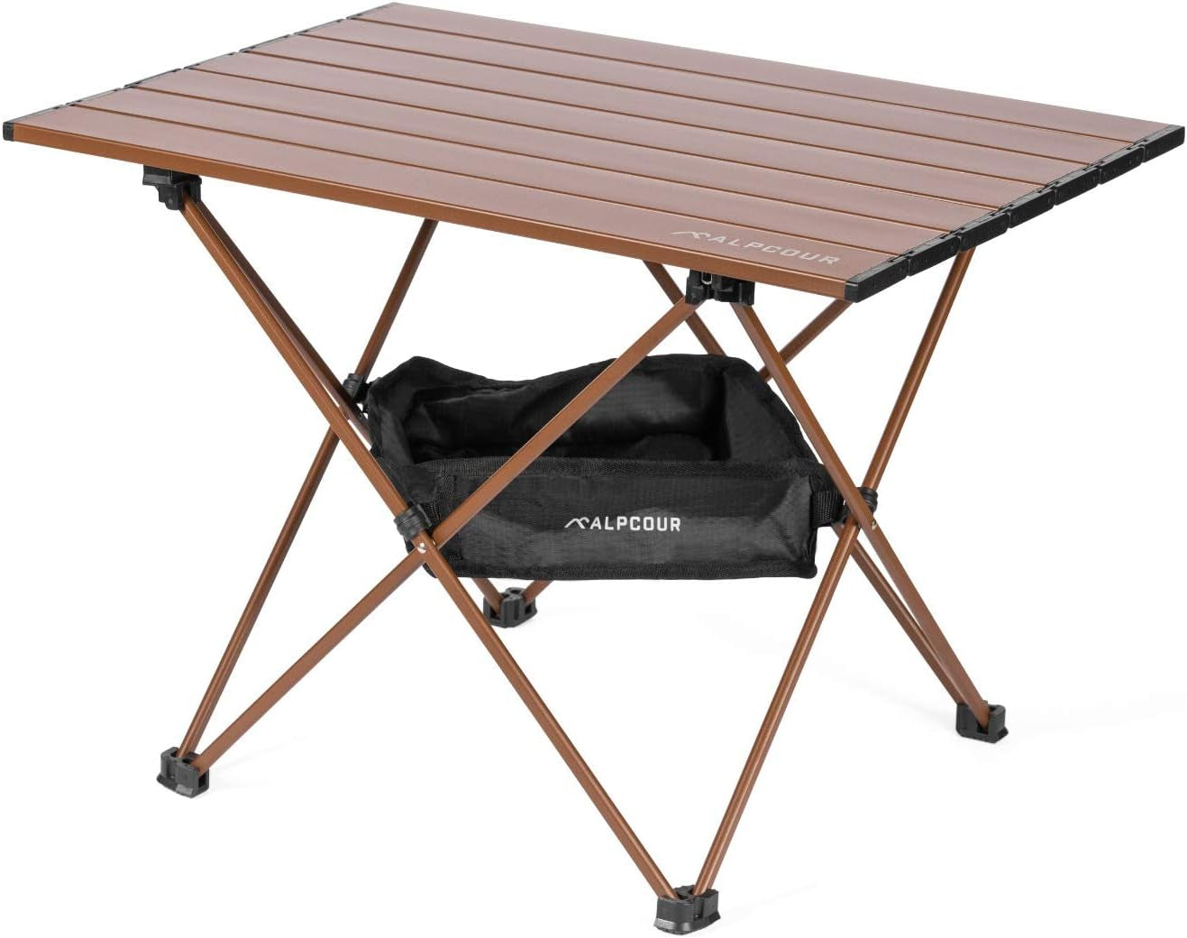 Portable Camping Table – Lightweight, Compact Folding Side Table in a Bag with Aluminum Top & Heavy Duty Hinge for Easy Travel & Storage – Great for Outdoor BBQ, Backpacking, Tailgate & More