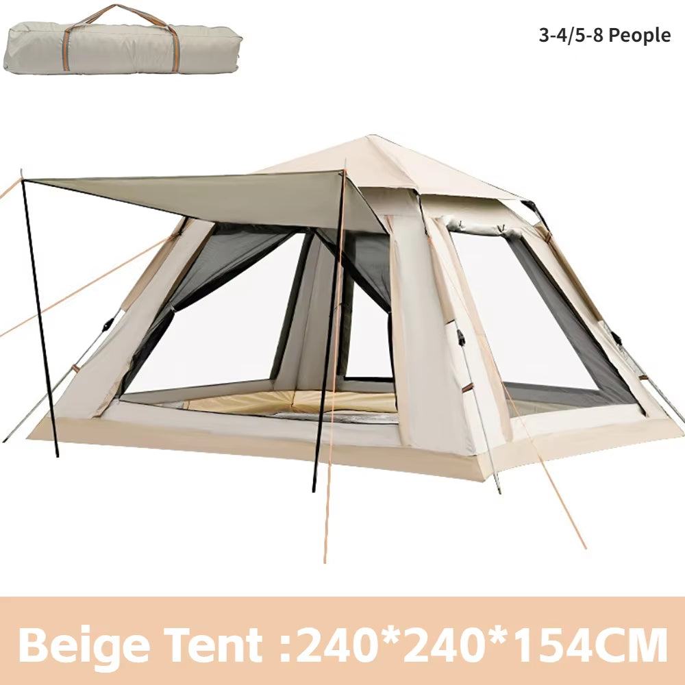 Swolf Outdoor Automaticfully Tent 5~8 Person Beach Quick Open Folding Camping Double Rainproof Camping Shelters One Bedroom