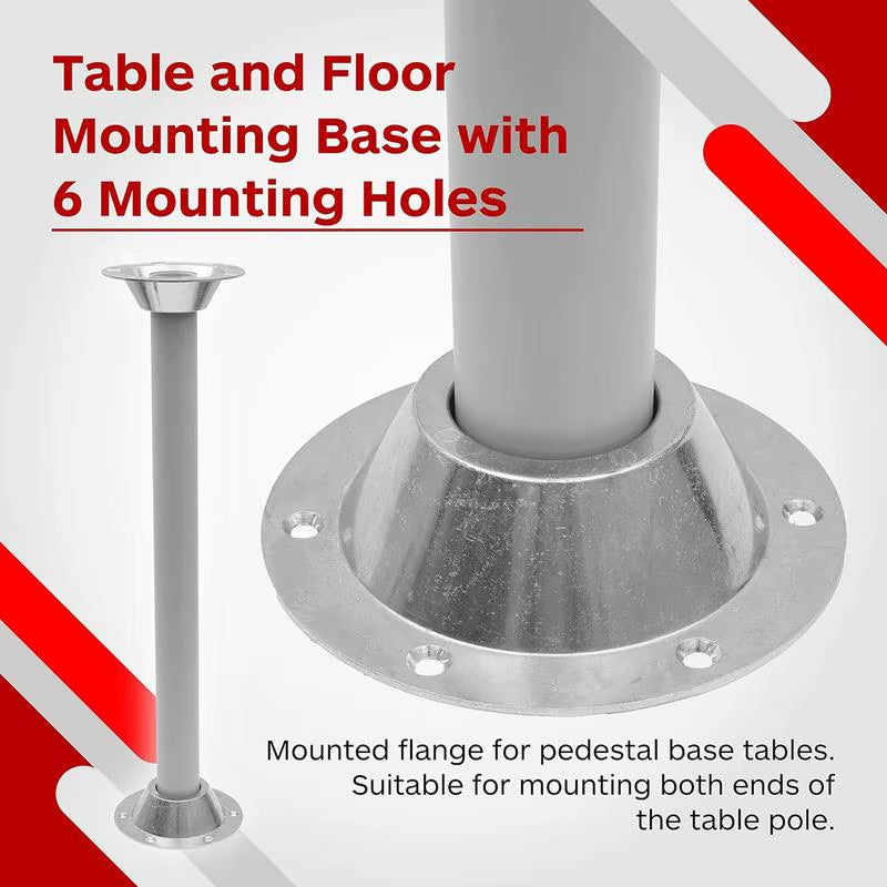 High Strength Floor Mounting Base RV Table Mount Frame RV Table Base with Screws for RV Yacht Tables Campervan Accessories