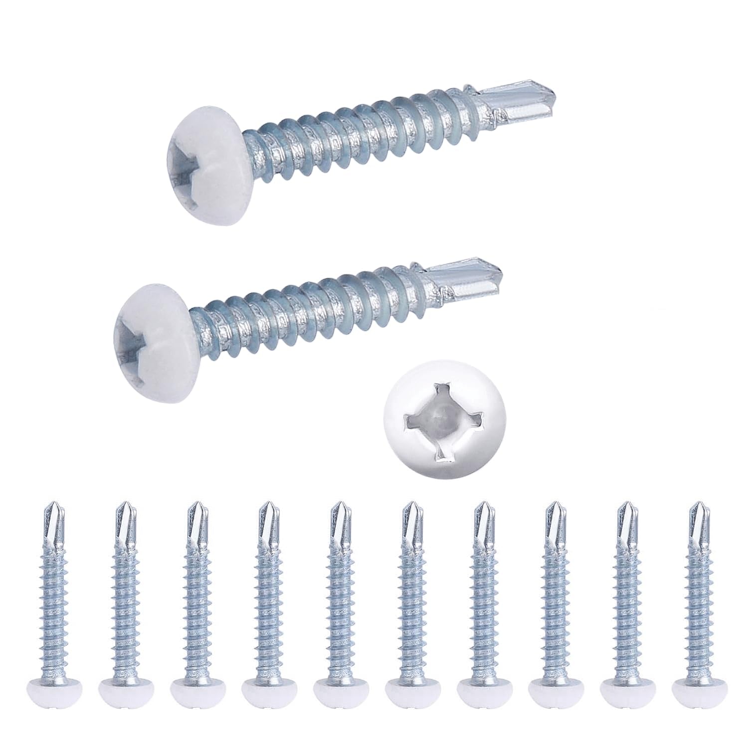 Pan Head Metal RV Screws 8X1 Self Tapping Drill Screws for Cargo RV 200 Pack