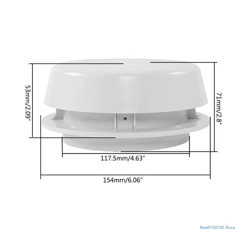 Round RV Plumbing Vent Cap Vent Cap Replacement- for RV Trailer RV Roof Sewer Vent Cover Cap