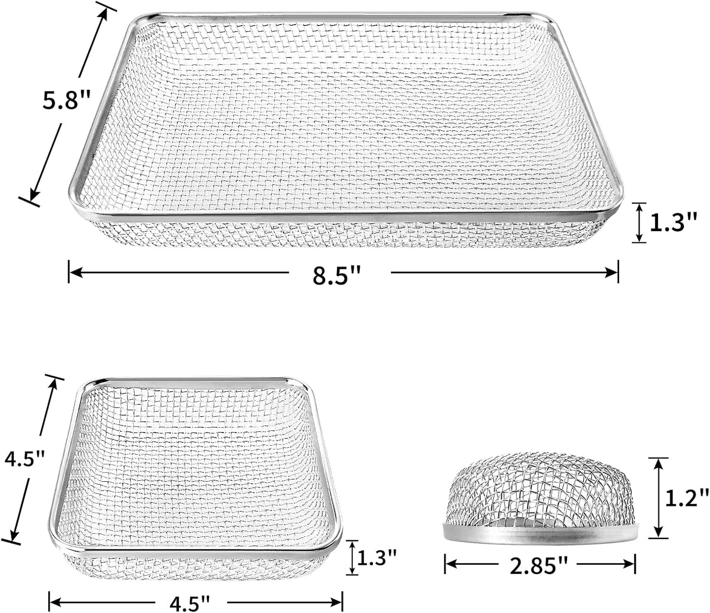 RV Vent Screens for RV Traval Trailer Camper - Stainless Steel RV Furnace Vent Screen, RV Heater Vent Screen, RV Exhaust Vent Screen, Come with Installation Tools