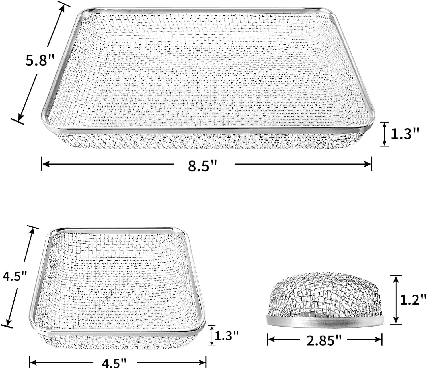 RV Vent Screens for RV Traval Trailer Camper - Stainless Steel RV Furnace Vent Screen, RV Heater Vent Screen, RV Exhaust Vent Screen, Come with Installation Tools